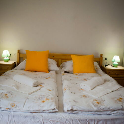 Camera dubla la parter cu vedere spre curte