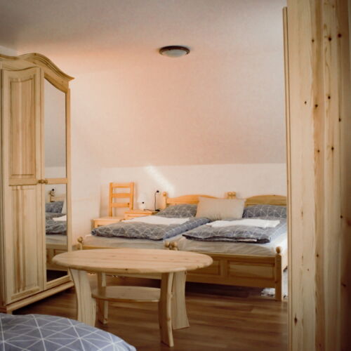 Camera cvadrupla la mansardă cu panoramă