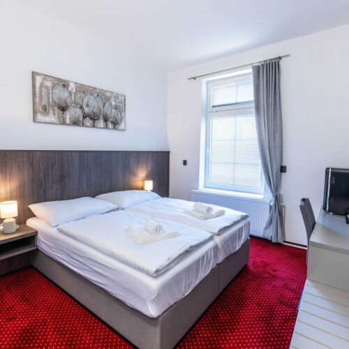 Camera twin cu duș cu chicinetă comună