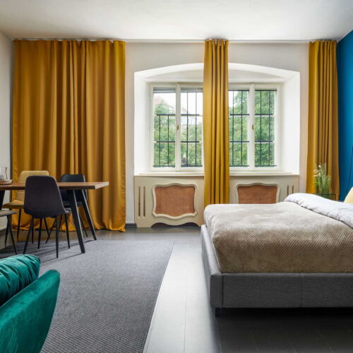 Apartament 2-osobowy Deluxe z aneksem kuchennym (możliwa dostawka)