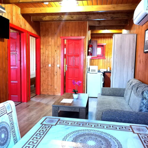 Apartament cu aer condiționat cu terasă cu 2 camere pentru 4 pers. (se poate solicita pat suplimentar)