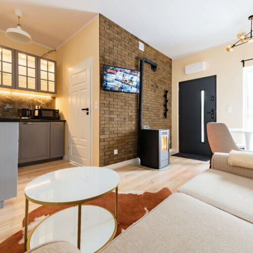 Apartament 4-osobowy w suterenie z widokiem na ogród z 2 pomieszczeniami sypialnianymi