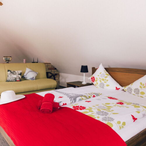 Mansard 1-Room Air Conditioned Apartment for 3 Persons (extra bed available)