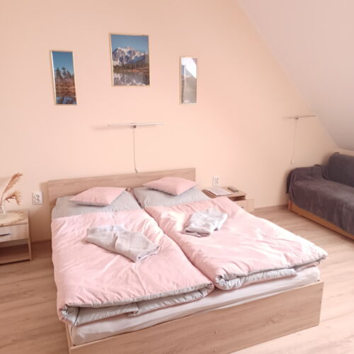 Apartament 2-osobowy na poddaszu Standard z 1 pomieszczeniem sypialnianym (możliwa dostawka)