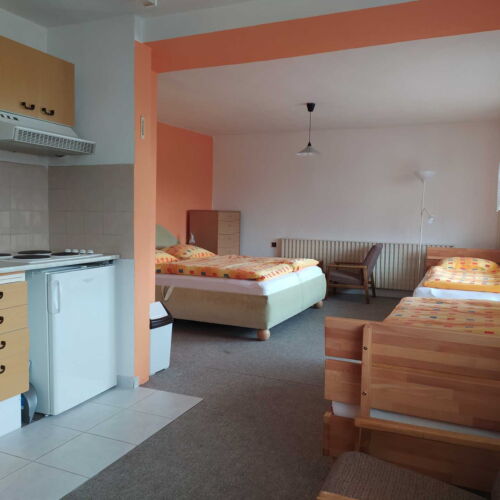 Apartman se sprchou s vlastní kuchyňkou pro 4 os. s 1 ložnicí (s možností přistýlky)