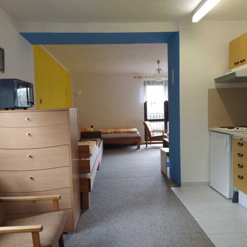 Apartman se sprchou s vlastní kuchyňkou pro 5 os. s 1 ložnicí (s možností přistýlky)