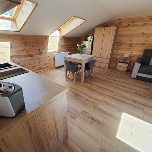 Apartament 4-osobowy na piętrze z widokiem na ogród z 2 pomieszczeniami sypialnianymi