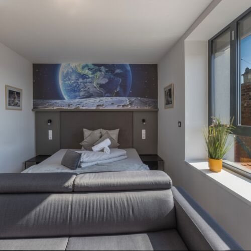 Apartament 4-osobowy na piętrze Przyjazny podróżom rodzinnym z 1 pomieszczeniem sypialnianym