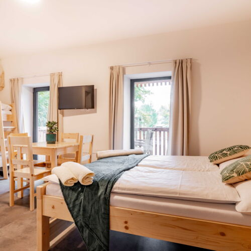 Apartman se sprchou s vlastní kuchyňkou pro 4 os.