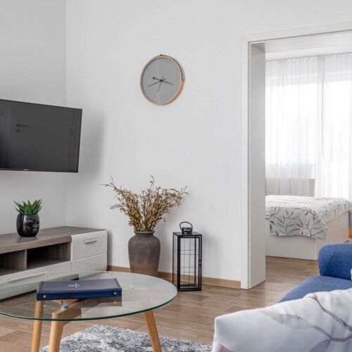 Apartman se sprchou s vlastní kuchyňkou s manželskou postelí s 1 ložnicí