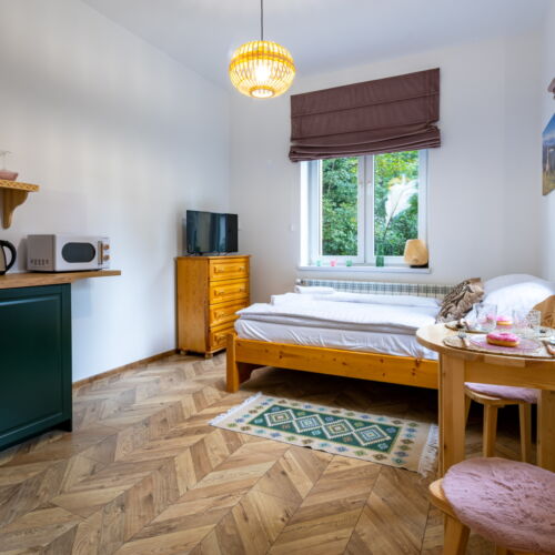 Apartament 2-osobowy na piętrze z widokiem na ogród z 1 pomieszczeniem sypialnianym