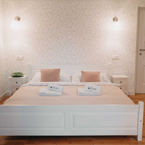 Pokoj se sprchou  s manželskou postelí