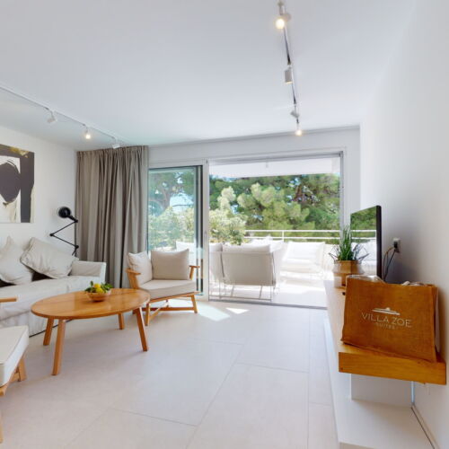 Apartament 4-osobowy z klimatyzacją z tarasem z 2 pomieszczeniami sypialnianymi