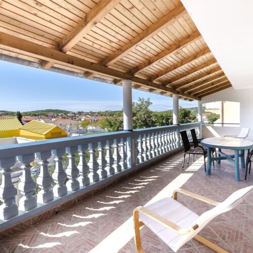 Apartament 2-osobowy na piętrze z widokiem na morze z 1 pomieszczeniem sypialnianym