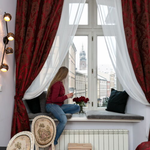 Apartament 2-osobowy z klimatyzacją z widokiem na miasto z 1 pomieszczeniem sypialnianym