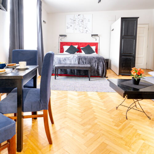 Apartament 3-osobowy z klimatyzacją z aneksem kuchennym z 1 pomieszczeniem sypialnianym