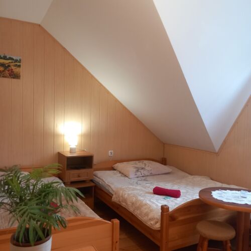 Pokój 5-osobowy na piętrze z widokiem na ogród