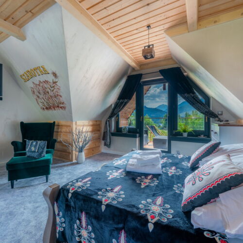 Apartament 2-osobowy z balkonem z widokiem na góry z 1 pomieszczeniem sypialnianym