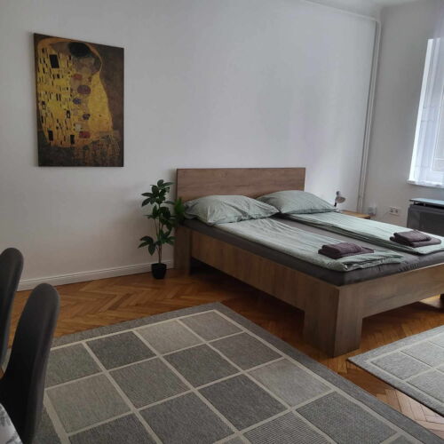 Apartament 2-osobowy na piętrze z klimatyzacją z 1 pomieszczeniem sypialnianym (możliwa dostawka)