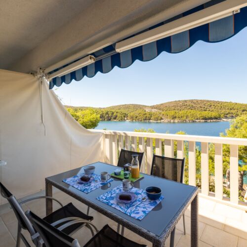 Apartament 2-osobowy z klimatyzacją z widokiem na morze z 1 pomieszczeniem sypialnianym