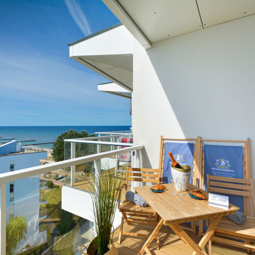 Rezydencja pokój 3-osobowy z tarasem z widokiem na morze z 1 pomieszczeniem sypialnianym