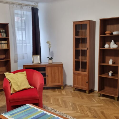 Apartament 2-osobowy w suterenie Standard Plus z 1 pomieszczeniem sypialnianym