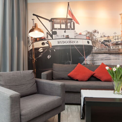 Apartament 4-osobowy z balkonem z widokiem na miasto z 2 pomieszczeniami sypialnianymi