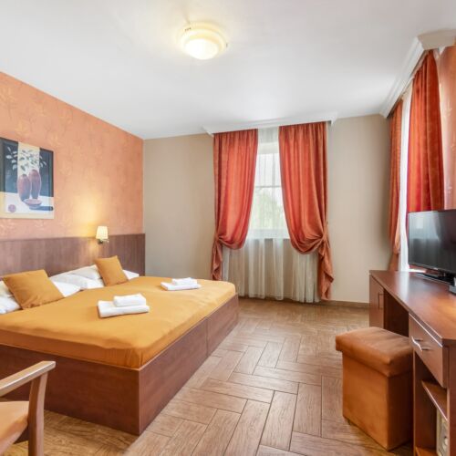 Zweibettzimmer mit Balkon und Dusche (Zusatzbett möglich)