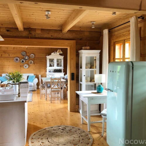 Domek drewniany 8-osobowy z dostępem do ogrodu z widokiem na góry