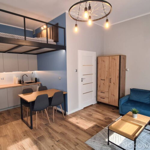 Apartament 4-osobowy z antresolą z aneksem kuchennym z 1 pomieszczeniem sypialnianym