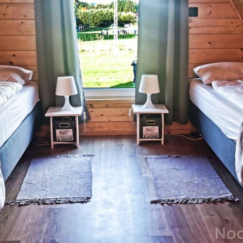 Domek drewniany 6-osobowy z dostępem do ogrodu z widokiem na góry