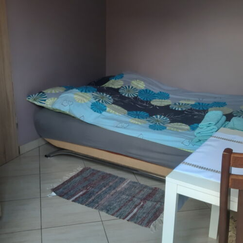 Zweibettzimmer mit Dusche und Garten