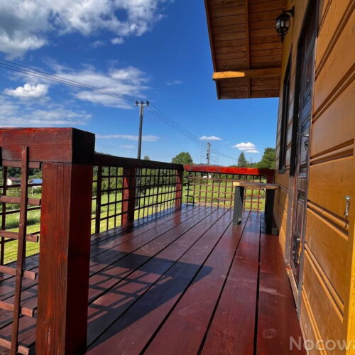 Domek drewniany 6-osobowy z dostępem do ogrodu z widokiem na góry