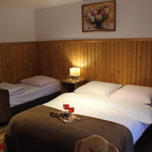 Pokój 3-osobowy z prysznicem z dostępem do ogrodu