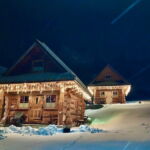 Domek drewniany 4-osobowy Przyjazny podróżom rodzinnym z widokiem na góry
