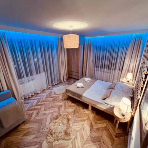 Apartament 5-osobowy na piętrze z widokiem na góry z 2 pomieszczeniami sypialnianymi