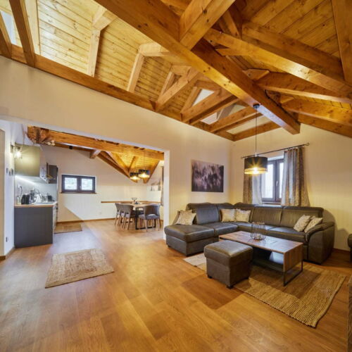 Rodinný Apartman pro 6 os. se 3 ložnicemi s výhledem na hory (s možností přistýlky)