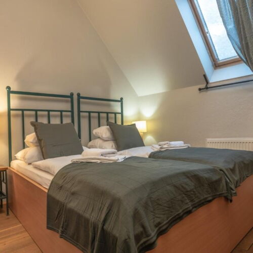 Pokój 2-osobowy na poddaszu z widokiem na ogród