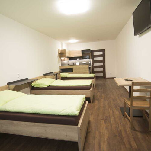 Pokoj se sprchou s vlastní kuchyňkou pro 3 os.