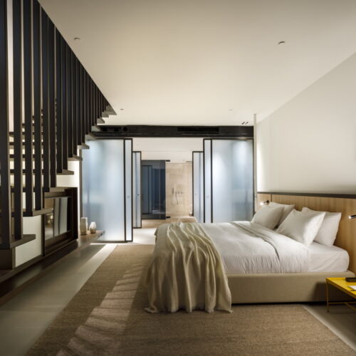 Suita s manželskou postelí s 1 ložnicí s výhledem na moře na poschodí