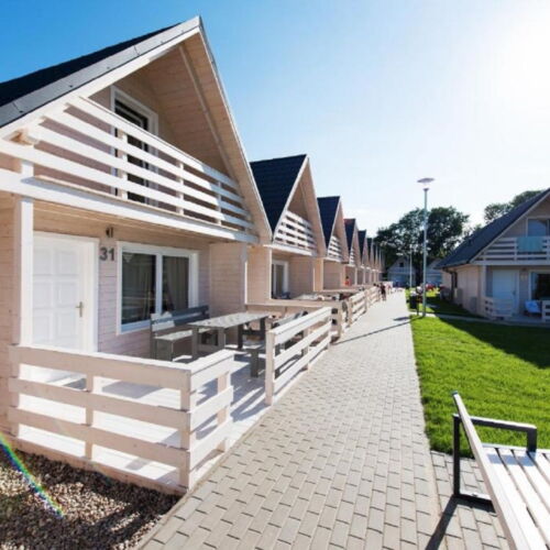 Domek drewniany 9-osobowy cały dom z widokiem na dziedziniec