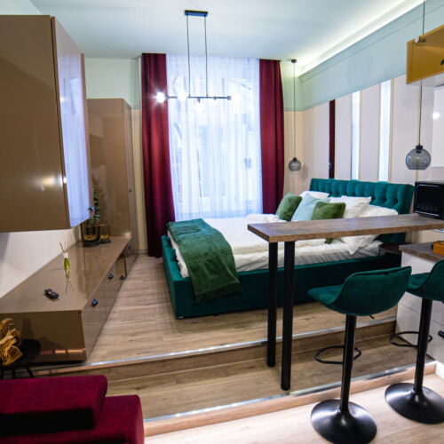 Apartament 4-osobowy na parterze z 1 pomieszczeniem sypialnianym