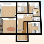 Apartment für 5 Personen mit Dusche und Eigner Küche