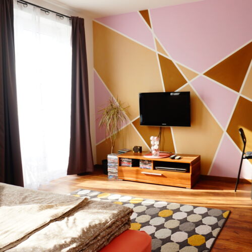 Apartament cu balcon cu cadita de dus cu 1 camera pentru 2 pers.