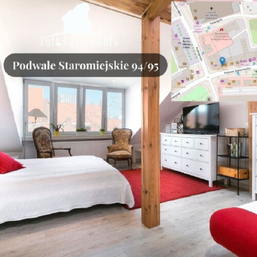 Apartament 3-osobowy na poddaszu na poddaszu z 1 pomieszczeniem sypialnianym