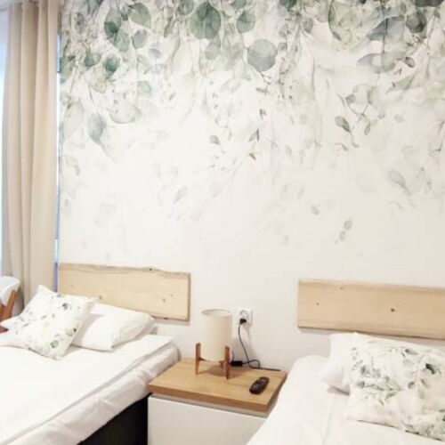 Camera twin la etaj cu vedere spre munte