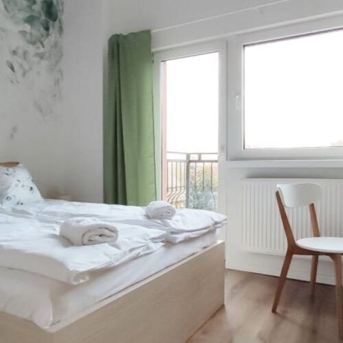 Camera dubla cu balcon cu vedere spre munte