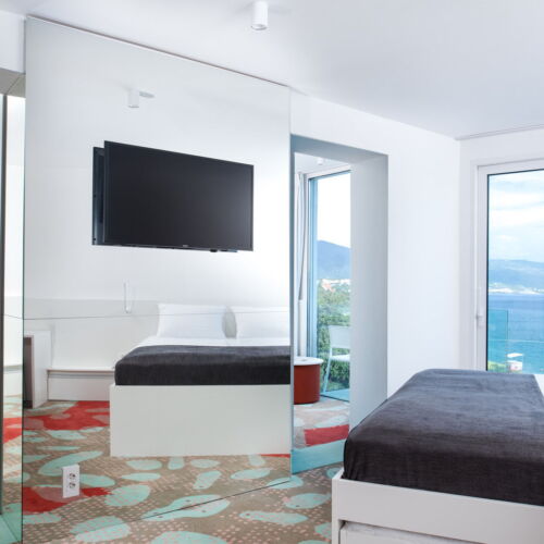 Premium Dreibettzimmer mit Aussicht auf das Meer