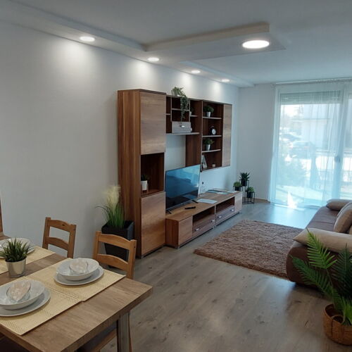 Apartament la parter cu grădină cu 2 camere pentru 4 pers.