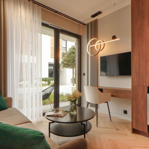 Apartament 4-osobowy Bronze z widokiem na dziedziniec z 2 pomieszczeniami sypialnianymi